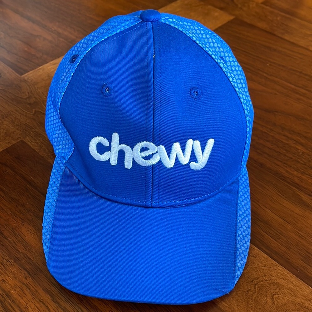 NEVER WORN CHEWY.COM BASEBALL/TRUCKER HAT - CHEWY BLUE!
